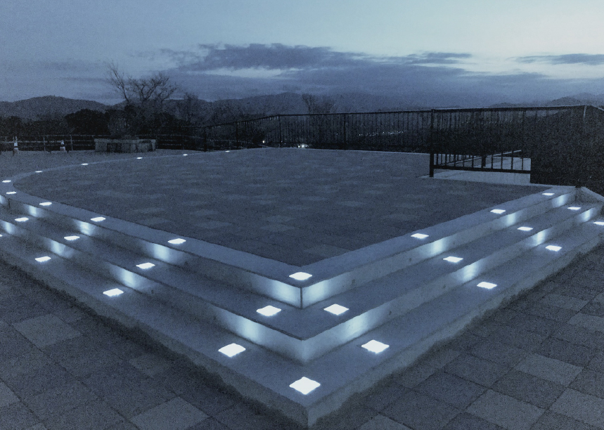【設置例】ソーラーLEDガラスブロック